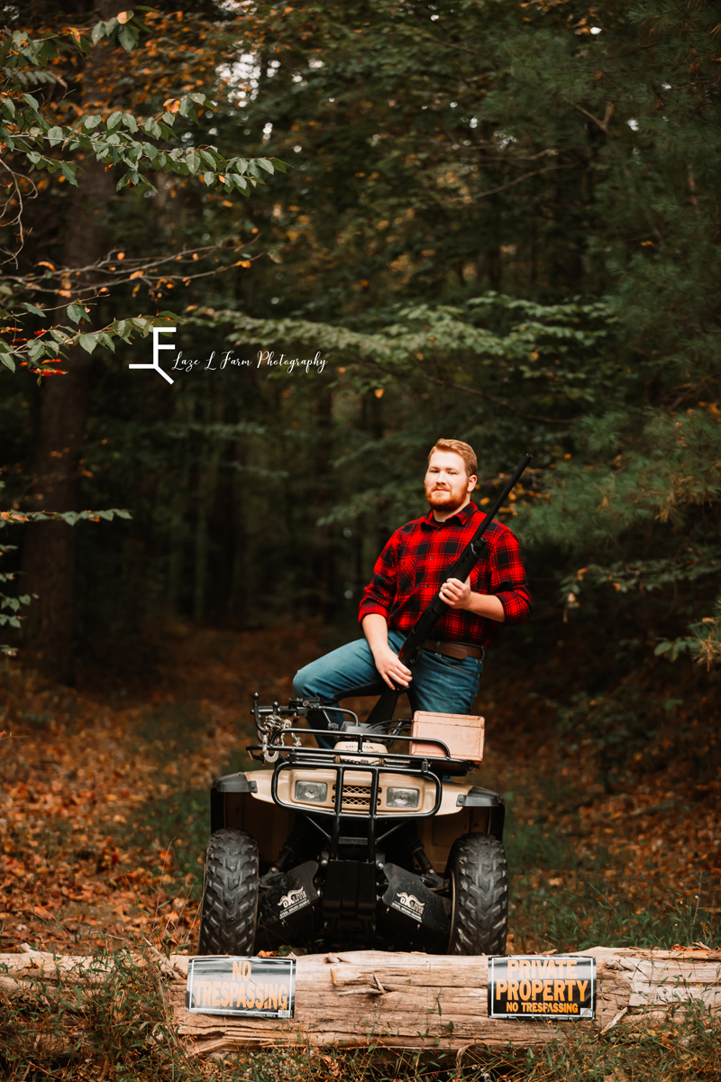 Laze L Farm Photography | Senior Pictures | Taylorsville NC | gun and fourwheeler