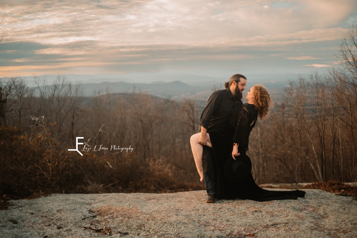 Laze L Farm Photography | Engagement  | Taylorsville NC | him dipping her
