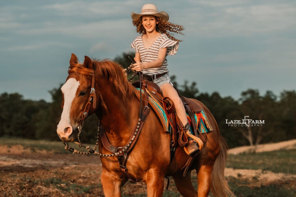 cowgirl looking at the camera