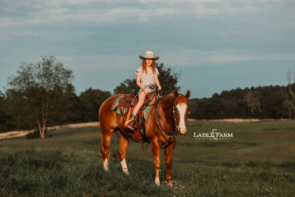 cowgirl looking at the camera