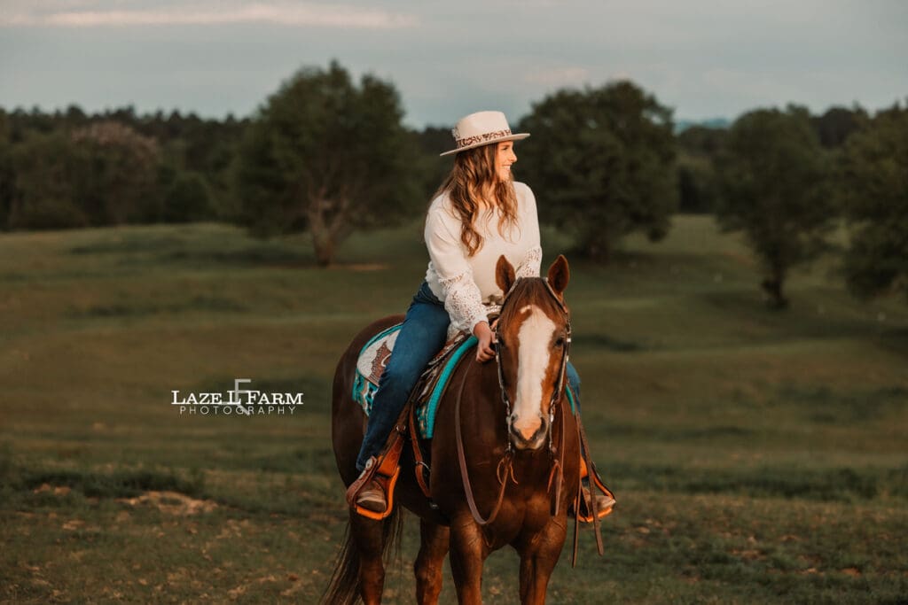 cowgirl looking at the camera