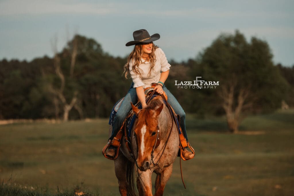 cowgirl looking at the camera
