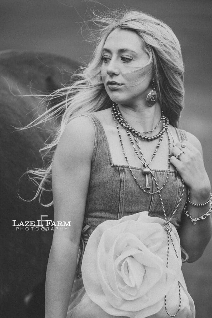 cowgirl looking off to the side