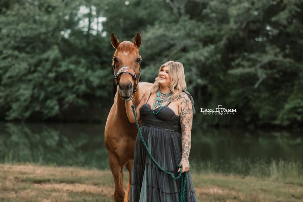 cowgirl with her horse