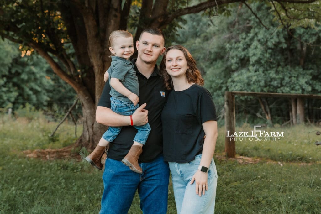 family posing for a family picture
