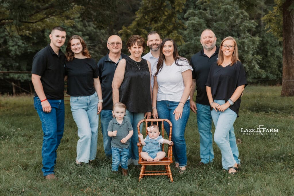 family posing for a family picture