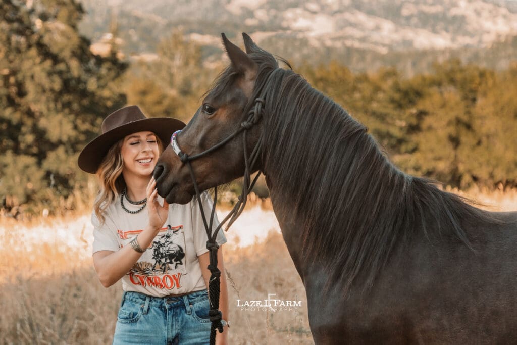 cowgirl with her horse