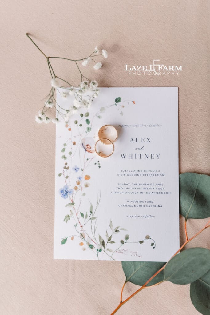 Details from the wedding at Woodside Farm in Graham, NC with pictures by Laze L Farm Photography