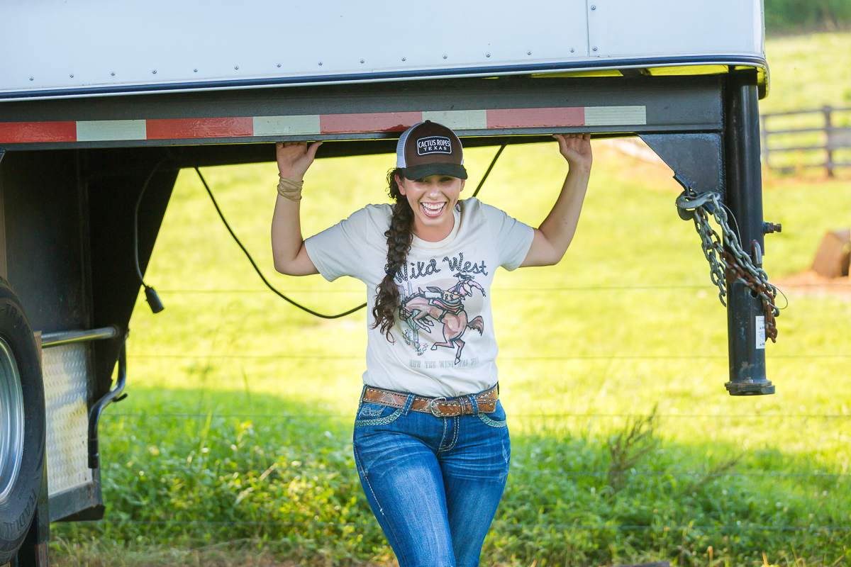 Laze L Farm Photography | Equine Session | Girl with horse trailer