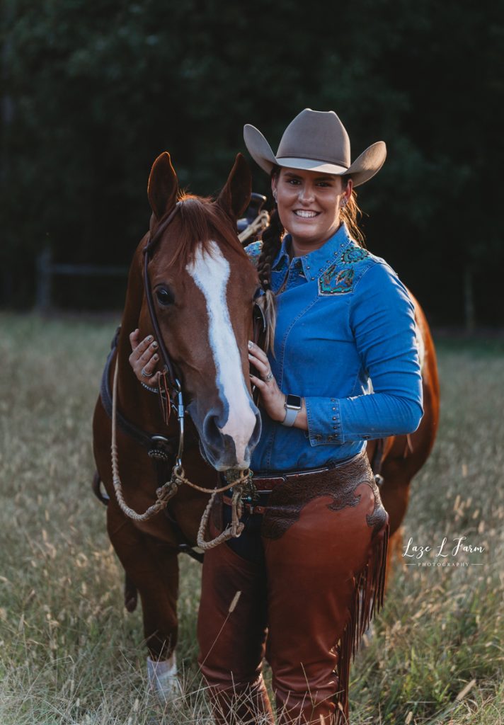 Laze L Farm Photography | Western Lifestyle | Equine Session | Taylorsville NC | cowgirl and her horse