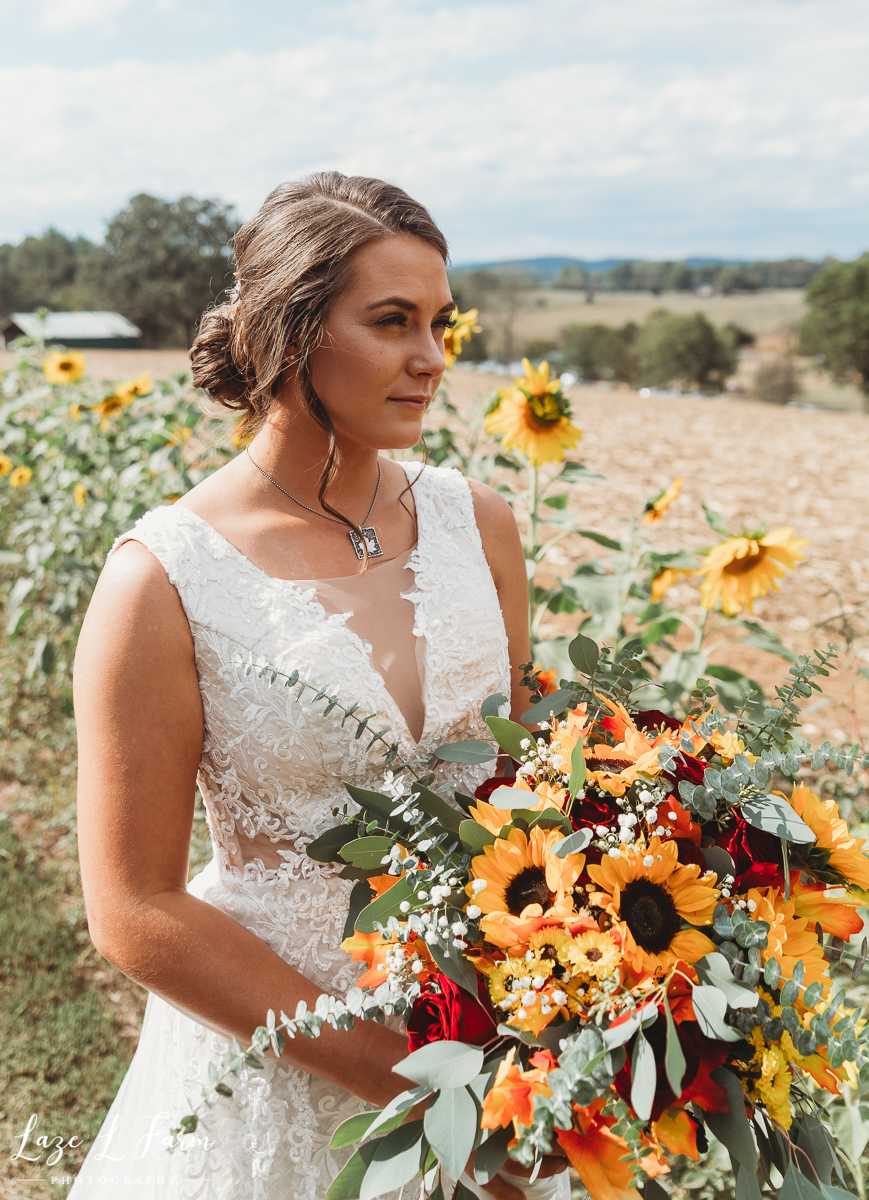 Laze L Farm Photography | Western Wedding | Johnny Wilson Farm | Sunflower Bride