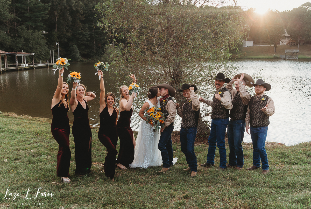 Laze L Farm Photography | Western Wedding | Johnny Wilson Farm | Bridal Party