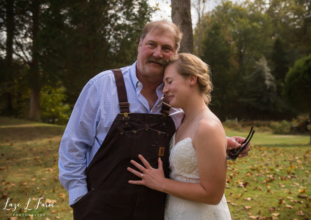 Laze L Farm Photography | Family Farm Wedding | Catawba NC | Bride and Father