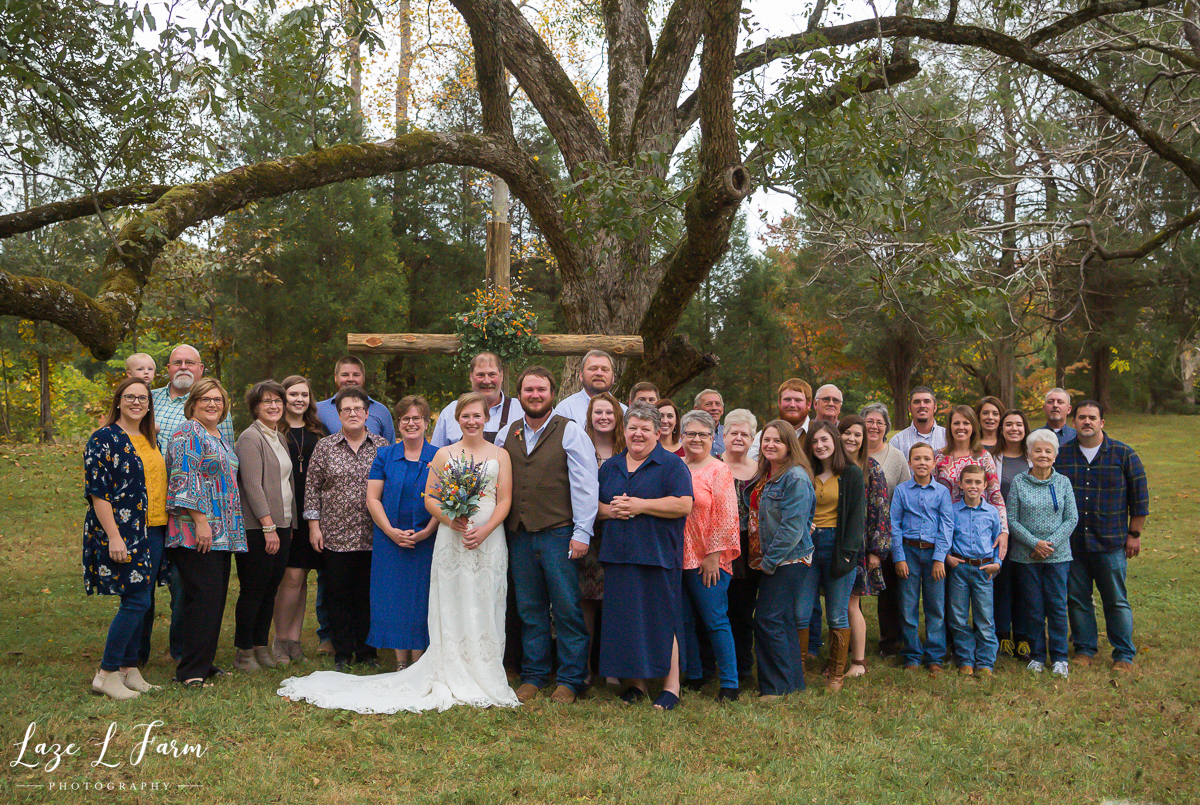 Laze L Farm Photography | Family Farm Wedding | Catawba NC | Large Family Portrait