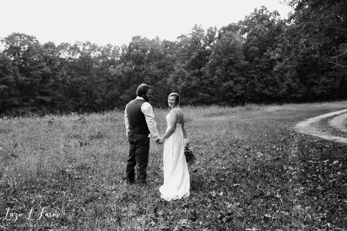 Laze L Farm Photography | Family Farm Wedding | Catawba NC | Black and White Wedding Portraits