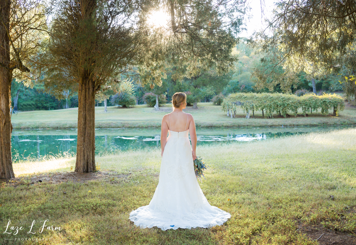 Laze L Farm Photography | Farm Bridals | Catawba NC | Bride Looking Off In The Distance