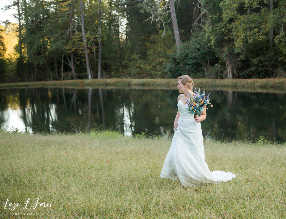 Laze L Farm Photography | Farm Bridals | Catawba NC | Bride In Field