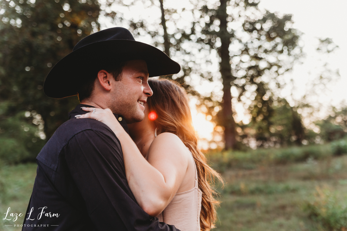 Laze L Farm Photography | Western Engagement Session | Cleveland NC | Sunset Country Engagement Session