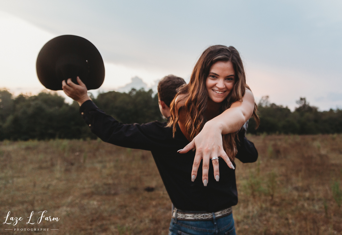 Laze L Farm Photography | Western Engagement Session | Cleveland NC | Cowboy and Cowgirl Engaged