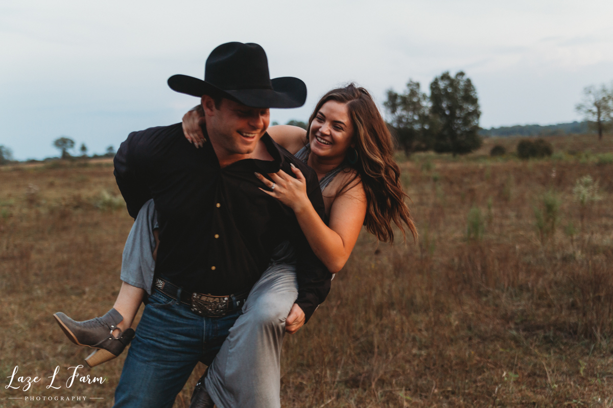 Laze L Farm Photography | Western Engagement Session | Cleveland NC | Cowboy and Cowgirl