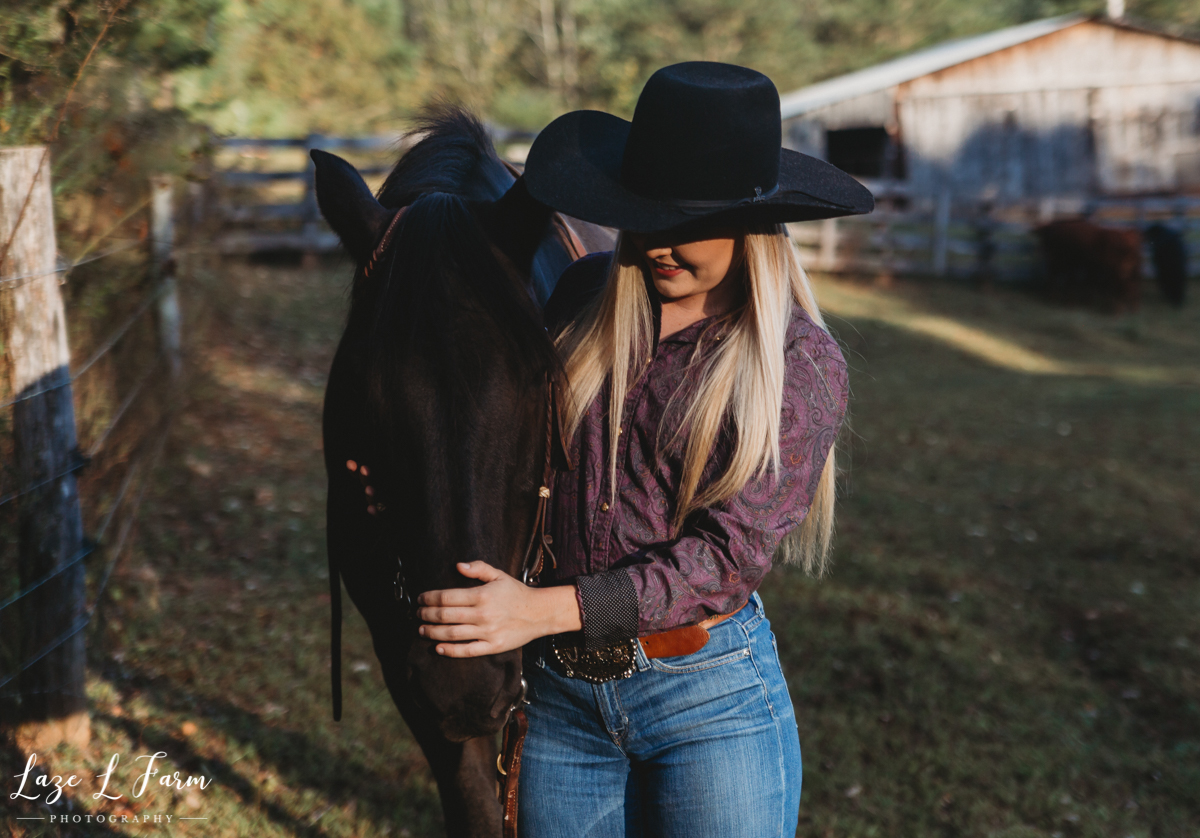 Laze L Farm Photography | Western Equine Photography | Payton Bush | Taylorsville NC | Cowgirl and Her Horse