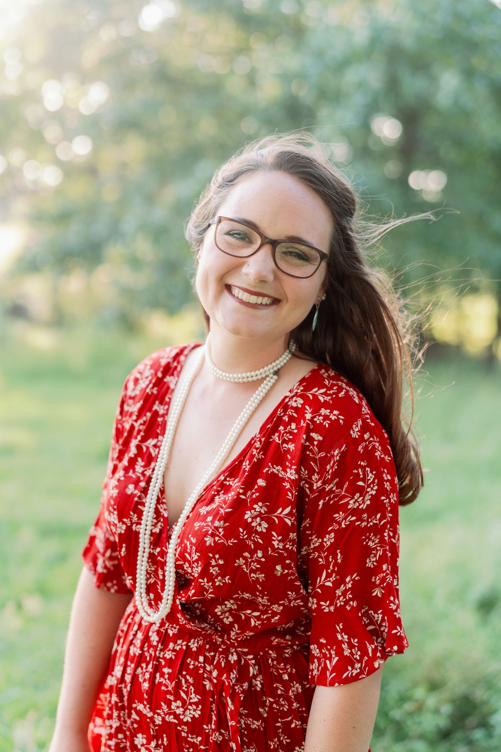The Western Way Podcast | Brittany Coffee Photography | a girl in a red dress