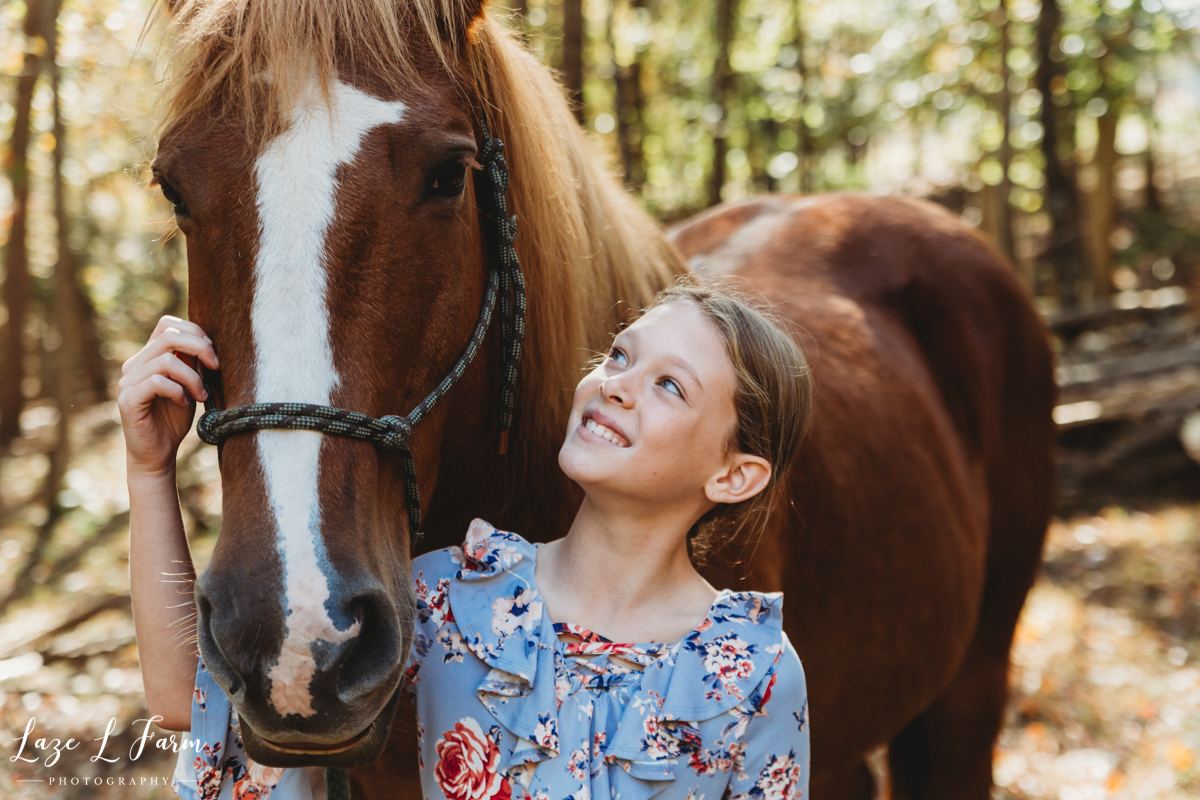 Laze L Farm Photography | Equine Session | Taylorsville NC | a girl and her horse