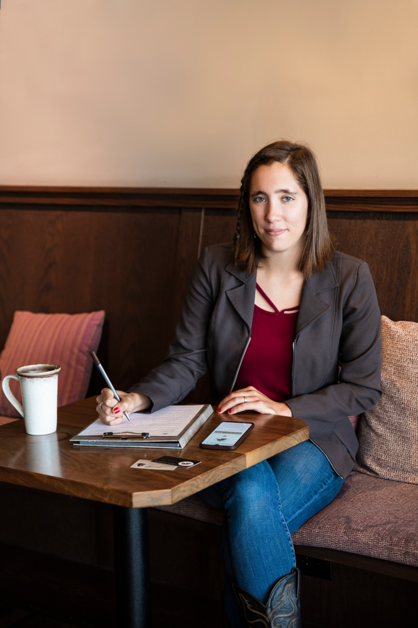 The Western Way Podcast | Episode 8 | Laura Langfitt | Unbridled Content Marketing | business woman in a coffee shop