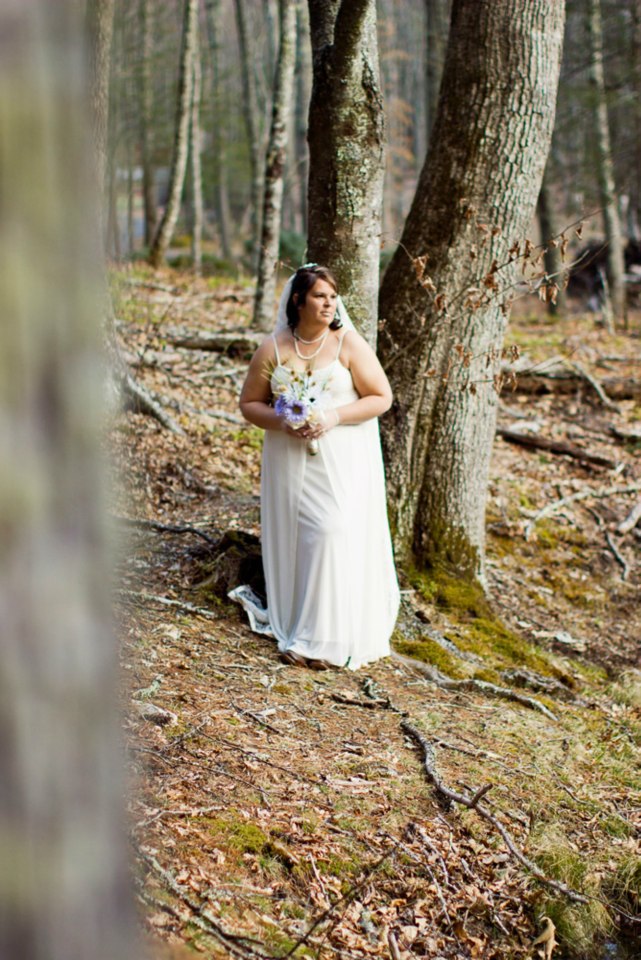Laze L Farm Photography | Sarah Loudermilk | Bridal Portraits | a bride in the woods