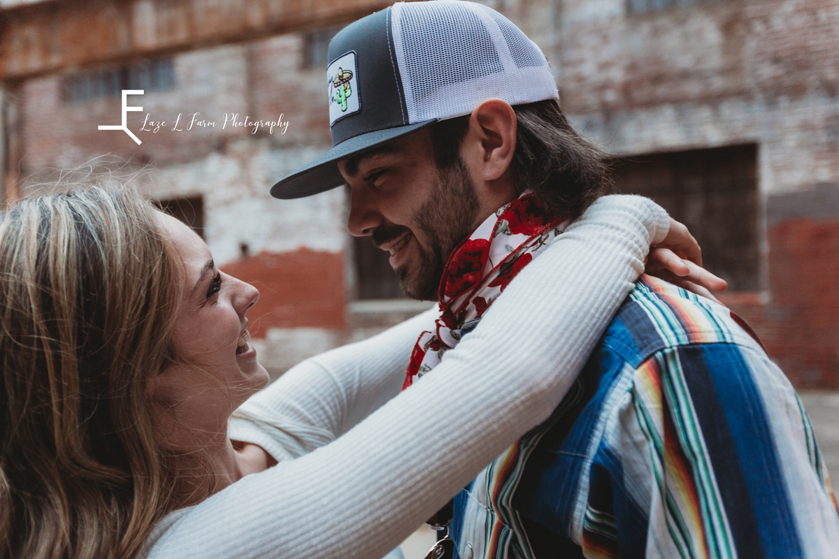 Laze L Farm Photography | Mercy Grey Designs | Ashlyn | Statesville NC | a girl and boy hugging