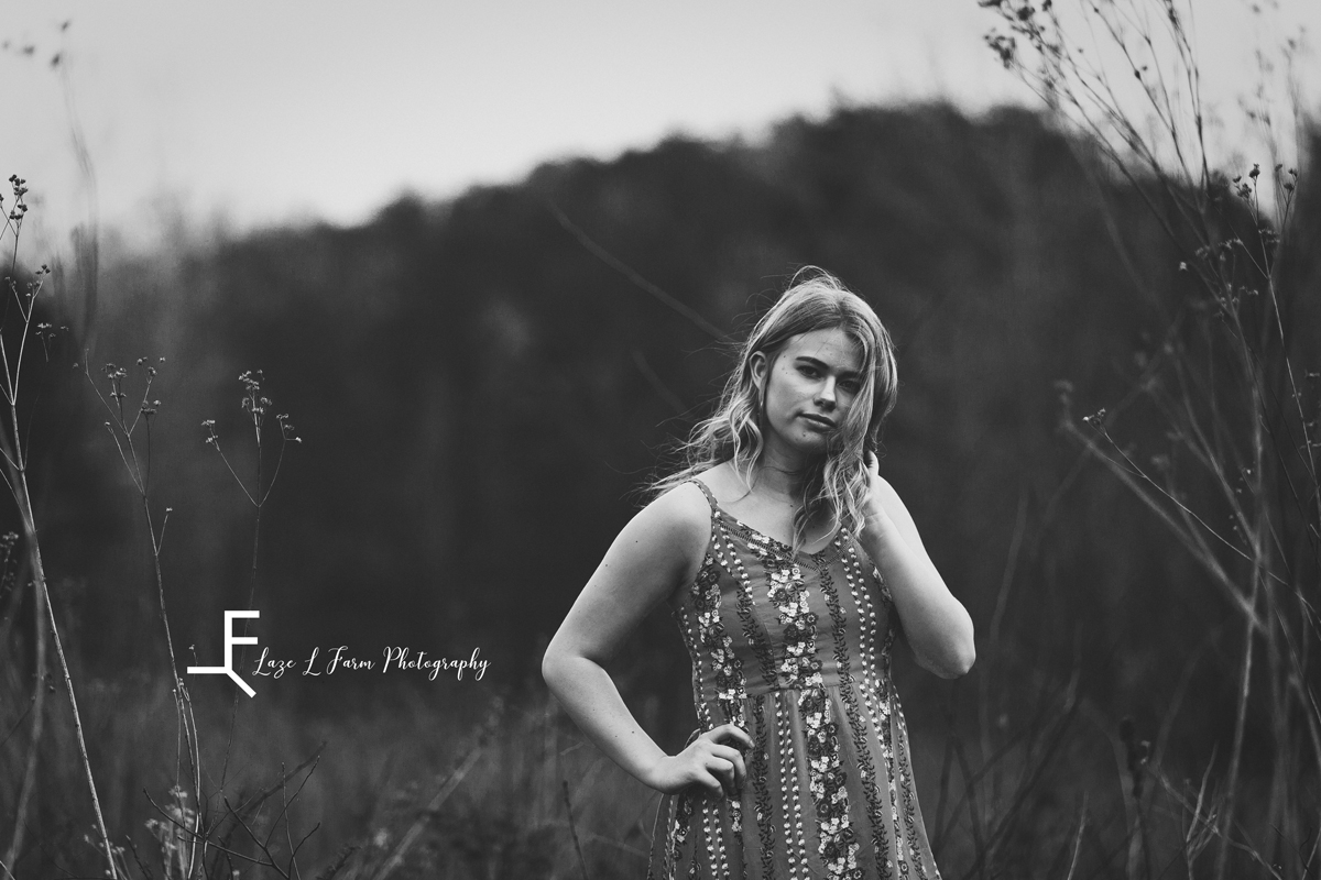 Laze L Farm Photography | Senior Session | Taylorsville NC | a girl posing for the camera