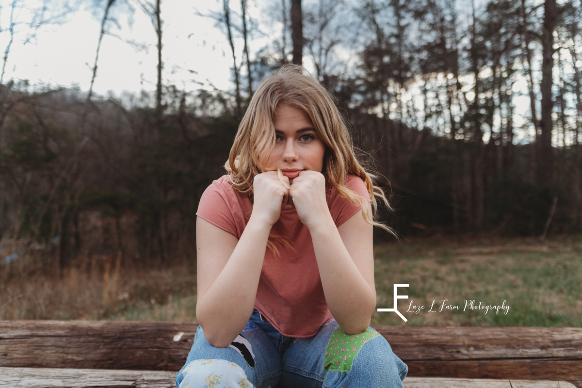 Laze L Farm Photography | Senior Session | Taylorsville NC | a girl looking at the camera