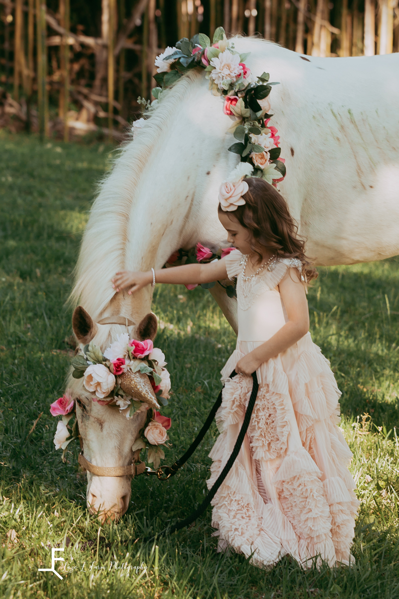 Laze L Farm Photography | Princess and Pony | Wilkesboro NC | a little girl and her pony