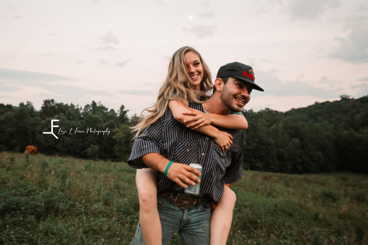 Ashlyn | Western Lifestyle | Taylorsville NC | couple walking in a field