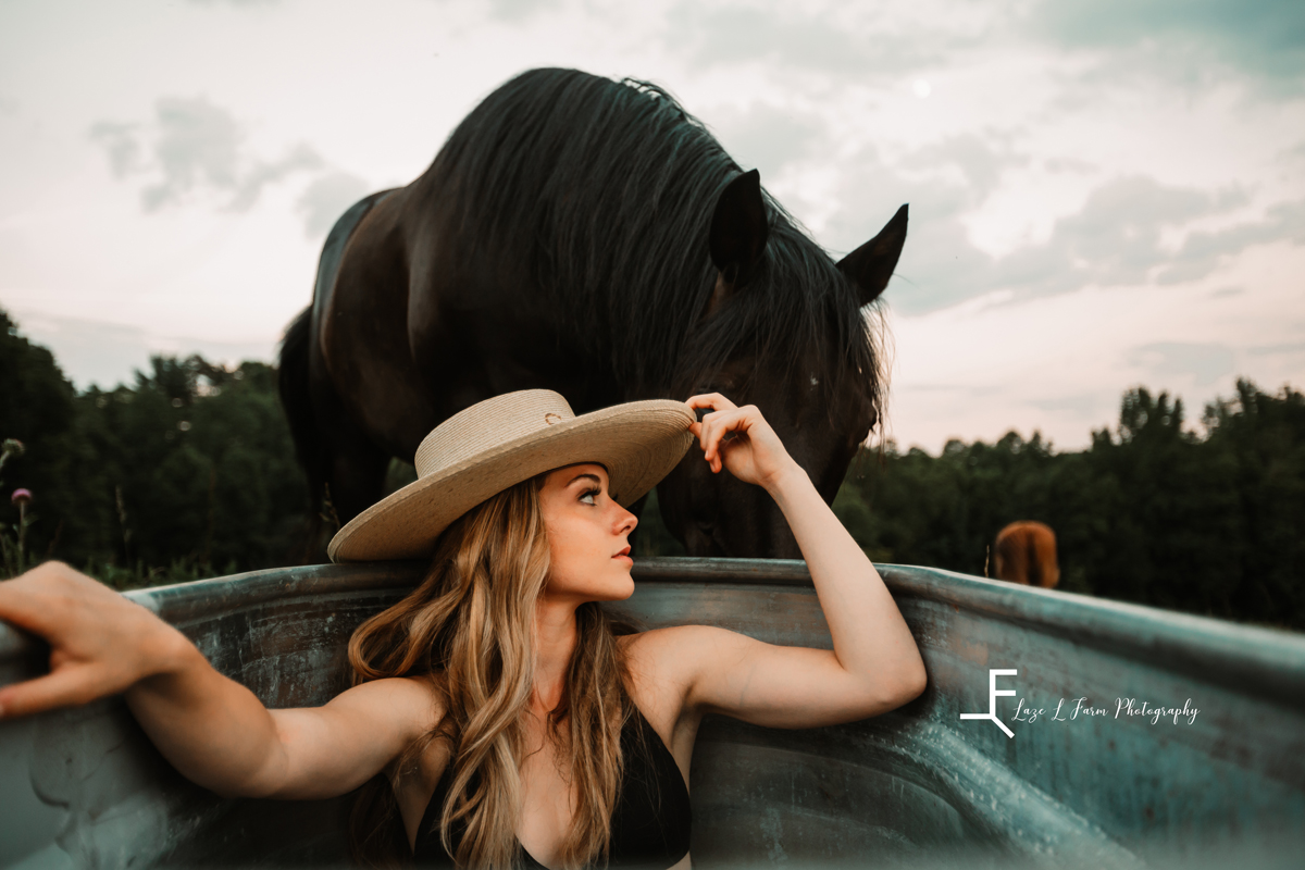 Ashlyn | Western Lifestyle | Taylorsville NC | Trough and horses