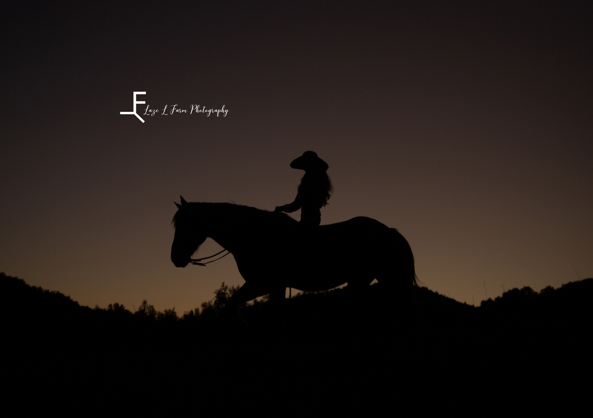 Ashlyn | Western Lifestyle | Taylorsville NC | Silhouette horse and rider