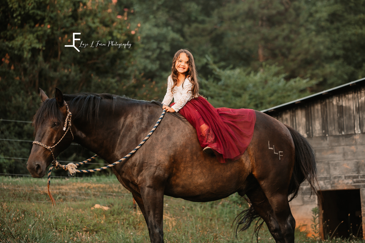Laze L Farm Photography | Equine Photo Shoot | Taylorsville, NC | Samantha on the horse