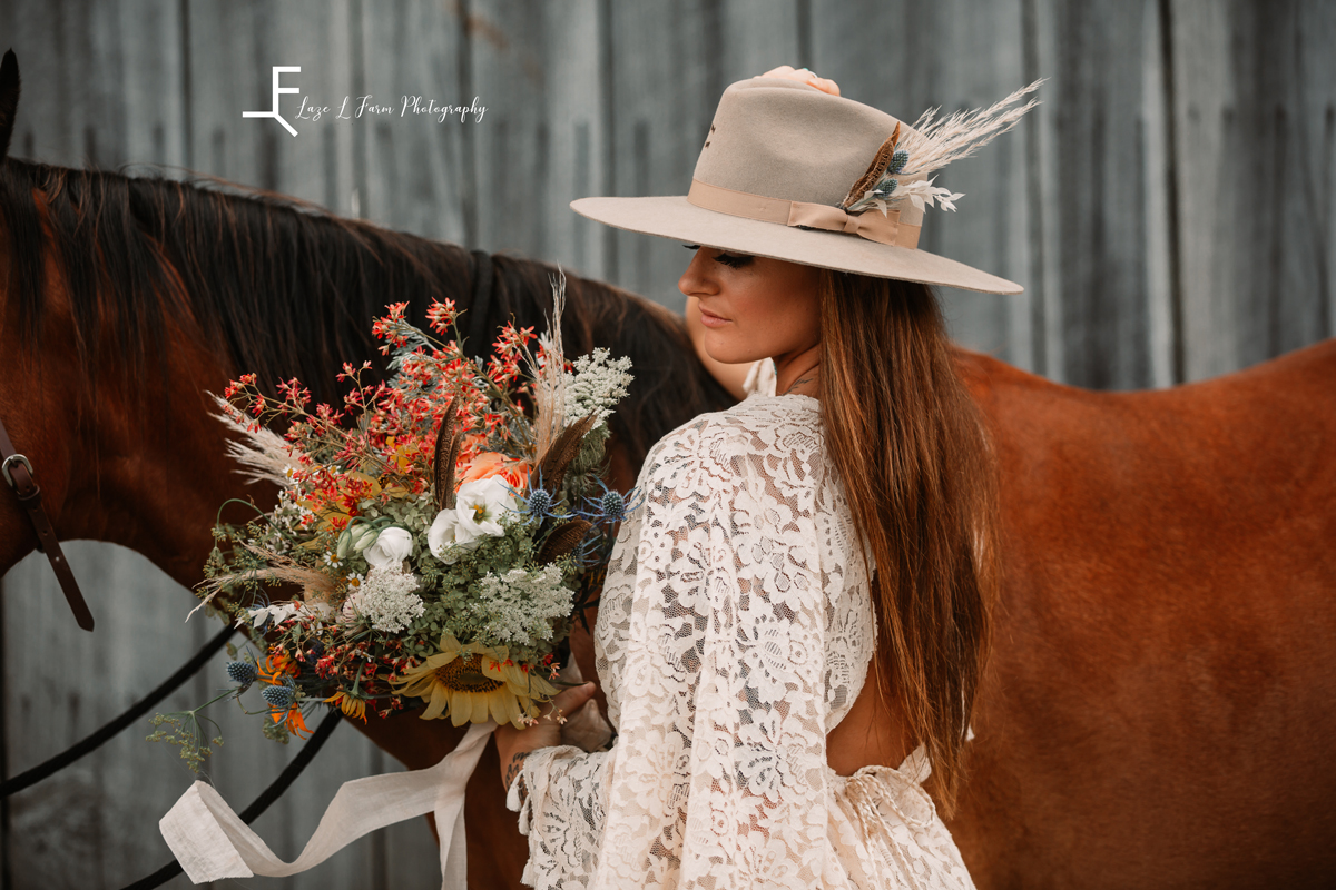 Laze L Farm Photography | Western Bridal Portraits | West Jefferson NC 