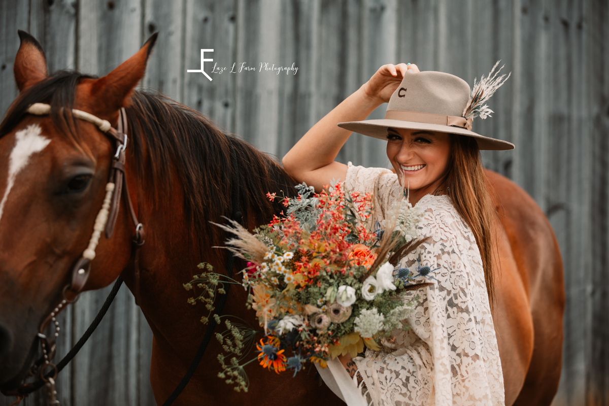 Laze L Farm Photography | Western Bridal Portraits | West Jefferson NC 