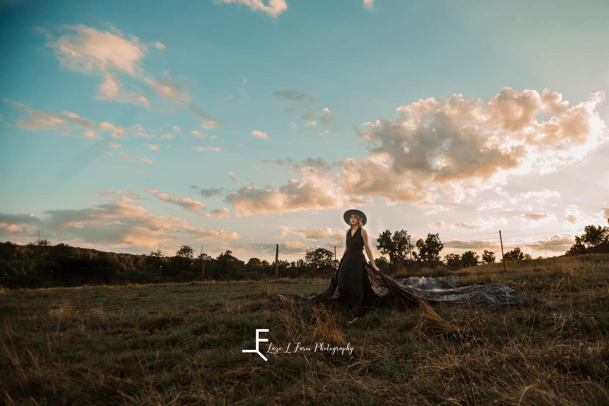 Laze L Farm Photography | Parachute Dress | Taylorsville NC | Ashley walking in the parachute dress