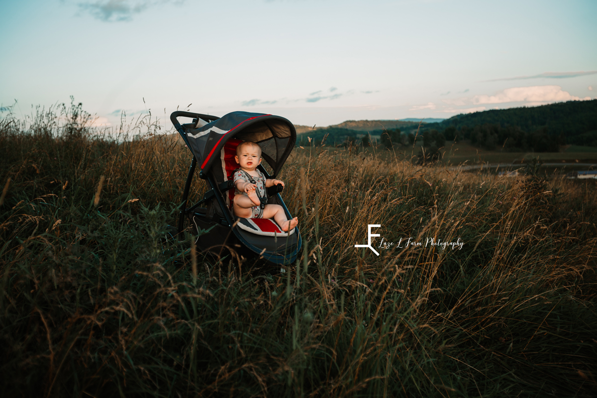 Laze L Farm Photography | Western Fashion | Rural Retreat, VA | Baby in a stroller