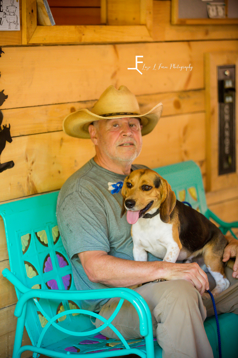 Laze L Farm Photography | Harts General Store | Ice cream | Lenoir NC | Posing with puppy
