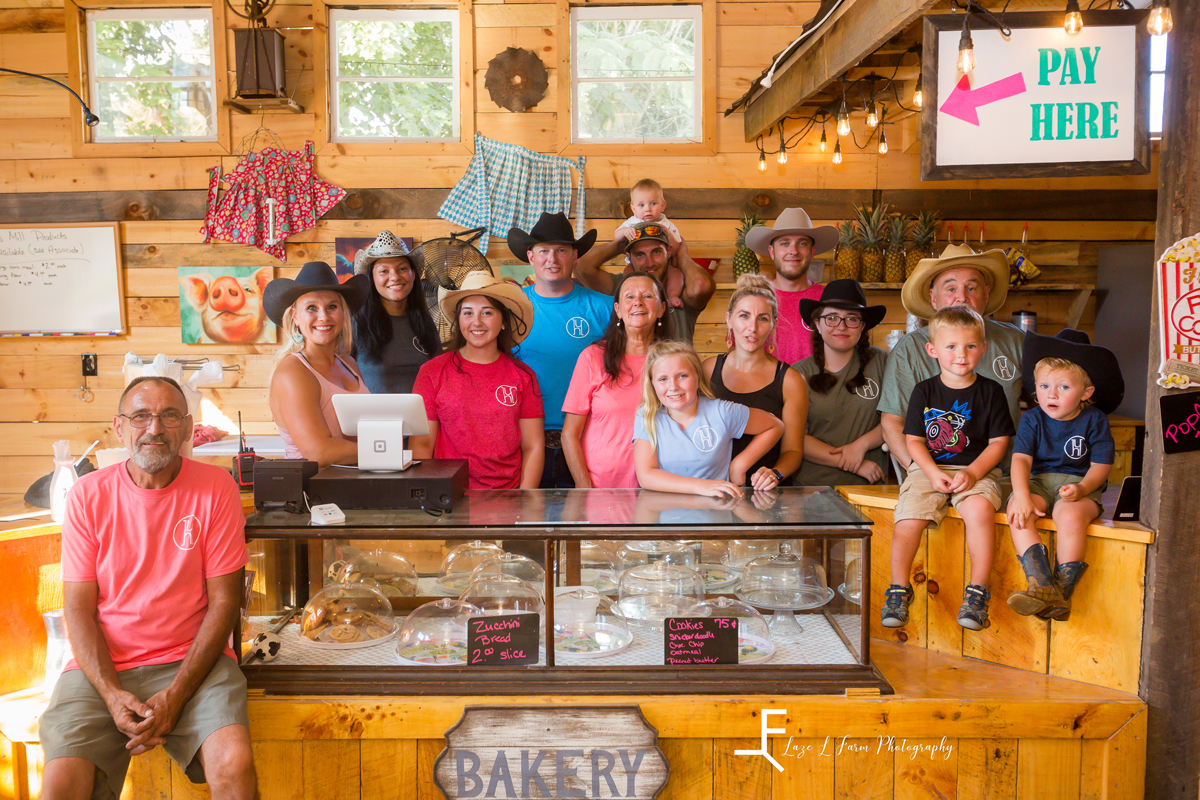 Laze L Farm Photography | Harts General Store | Ice cream | Lenoir NC | Everyone smiling behind counter