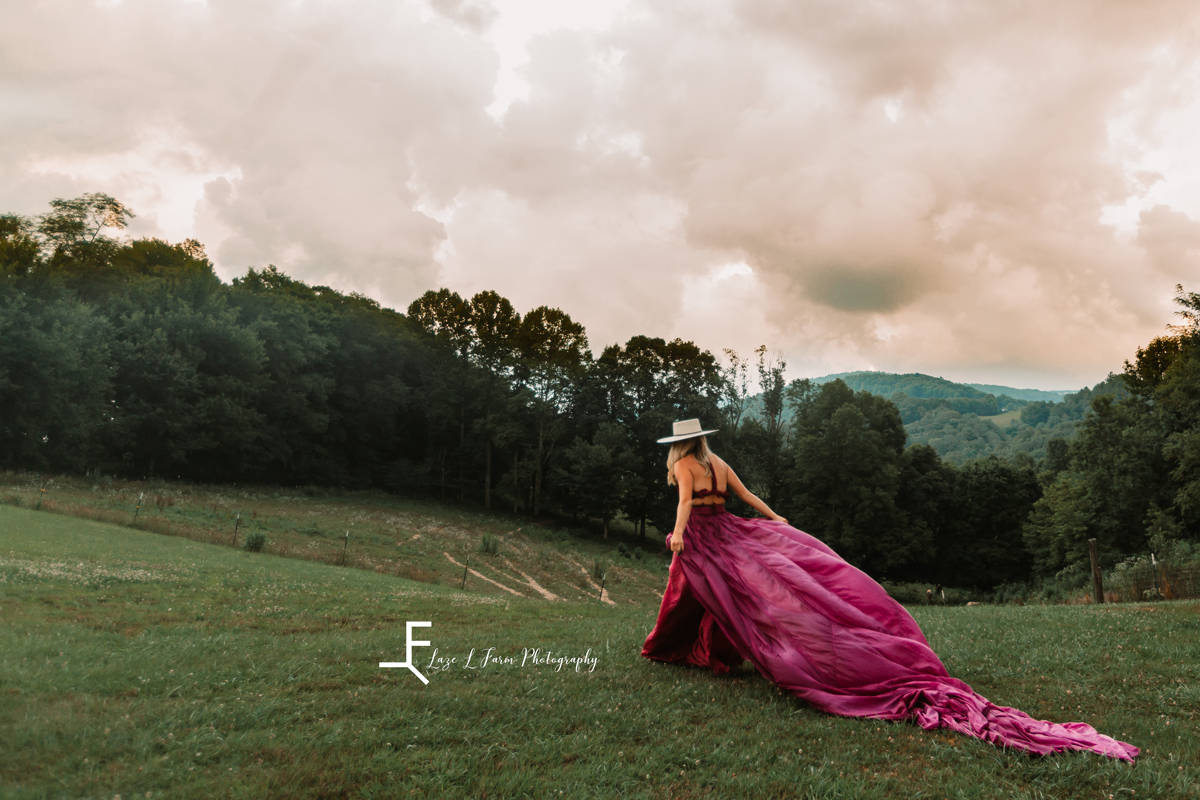Laze L Farm Photography | Parachute Dress | Boone NC | Walking away