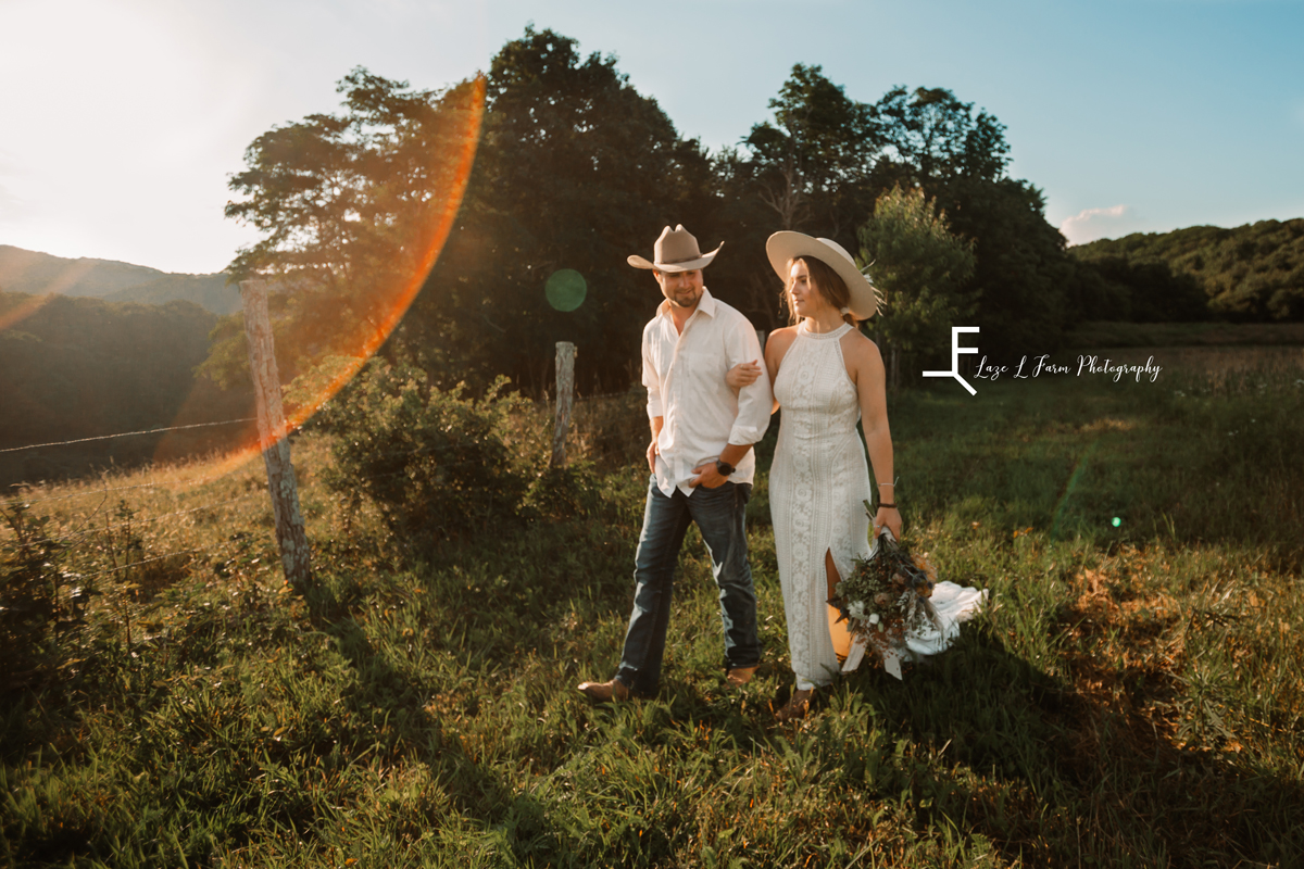 Laze L Farm Photography | The White Crow | Wedding Venue | Banner Elk NC | Couple walking