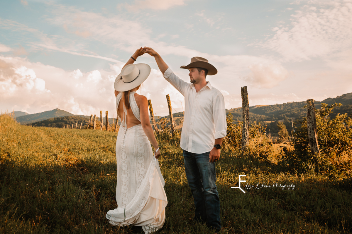 Laze L Farm Photography | The White Crow | Wedding Venue | Banner Elk NC | Couple dancing 