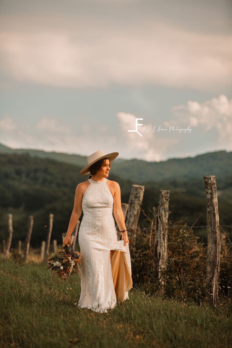 Laze L Farm Photography | The White Crow | Wedding Venue | Banner Elk NC | Looking away by the fence