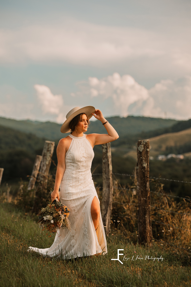Laze L Farm Photography | The White Crow | Wedding Venue | Banner Elk NC | Looking away by the fence 2