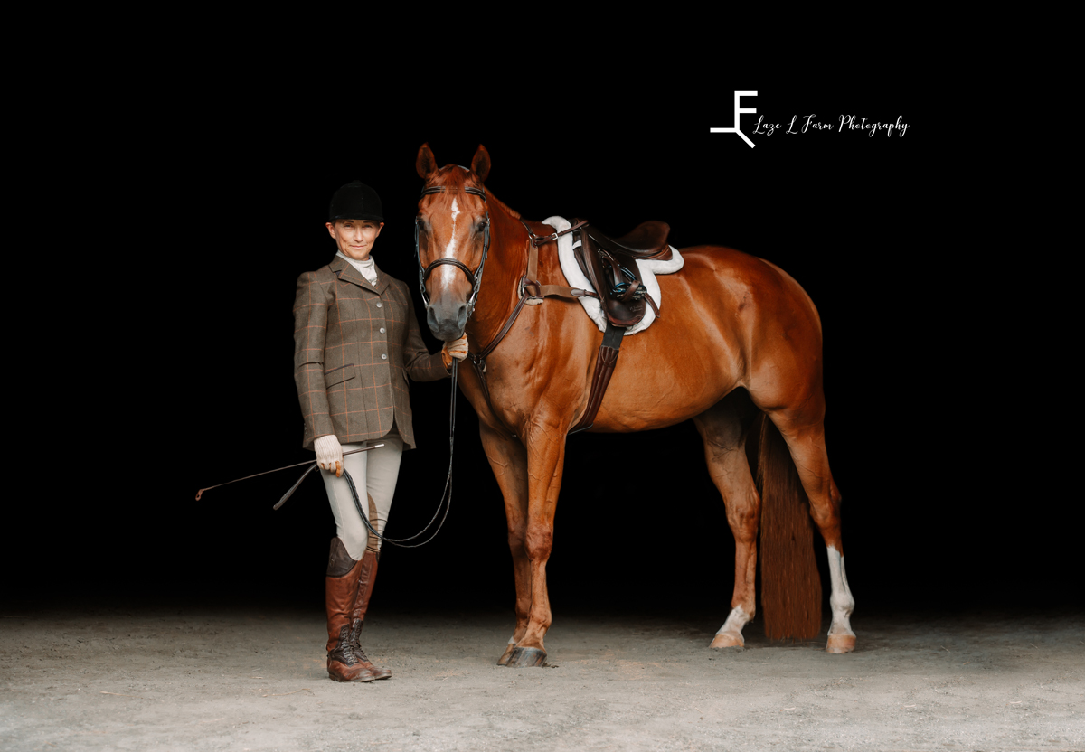 Laze L Farm Photography | Equine Photography | Abbot Creek Stable | Blacked out photo with horse and rider
