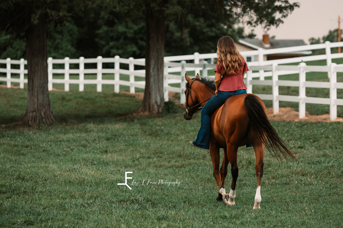 Laze L Farm Photography | Equine Photography | Abbot Creek Stable | Person 5 riding away